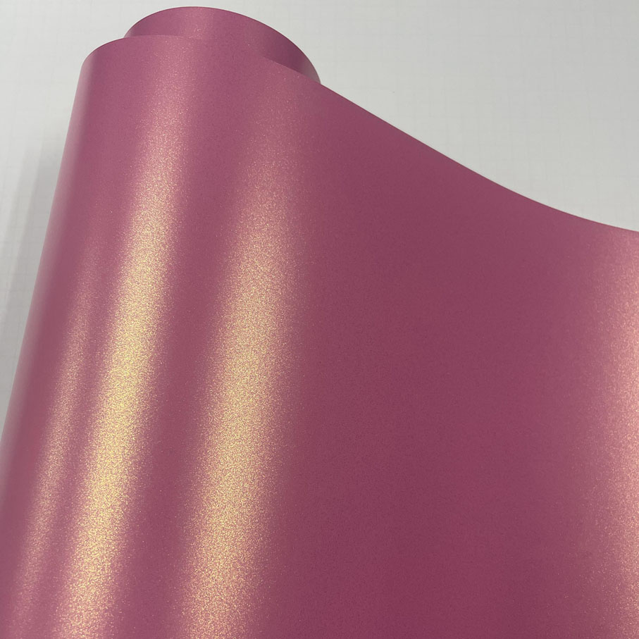 Glitter Vinyl Roll - Envoltório de vinil rosa com glitter