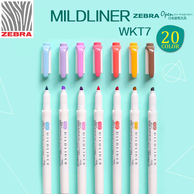 Zebra Pen Mildliner - Japão zebra wkt7 novo milliner ponta