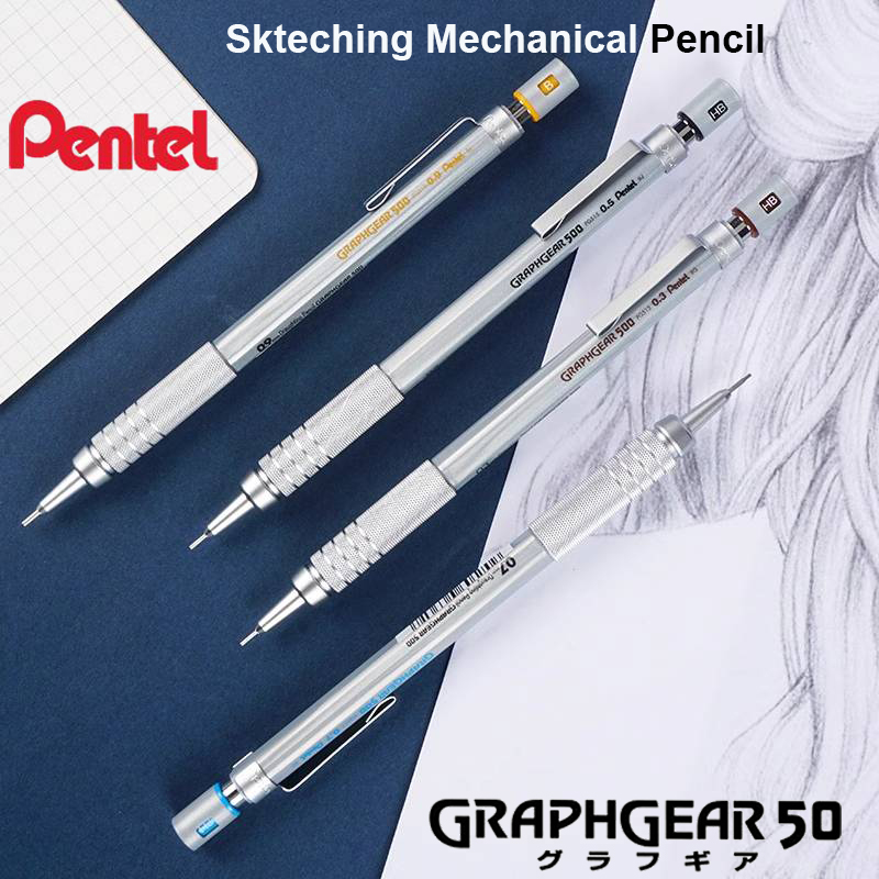 Pentel Pen Energel - Pentel lápis mecânico graphgear 500, lápis