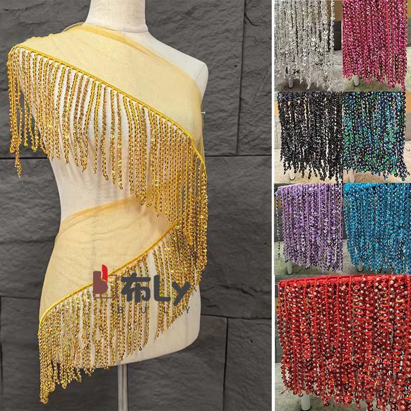 Tassel Fringe Trim - Franja de Lantejoulas com Contas de