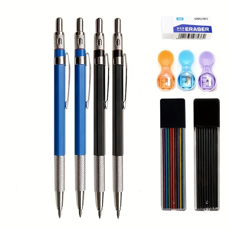 Staedtler Pencil Lumocolor - Conjunto de lápis mecânico 2.0mm, preto/cor,