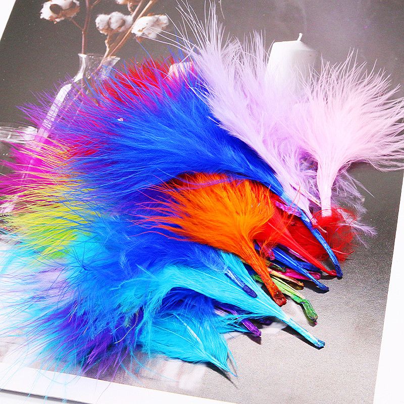 Feather Trim Marabou - Prumos de pena de peru natural