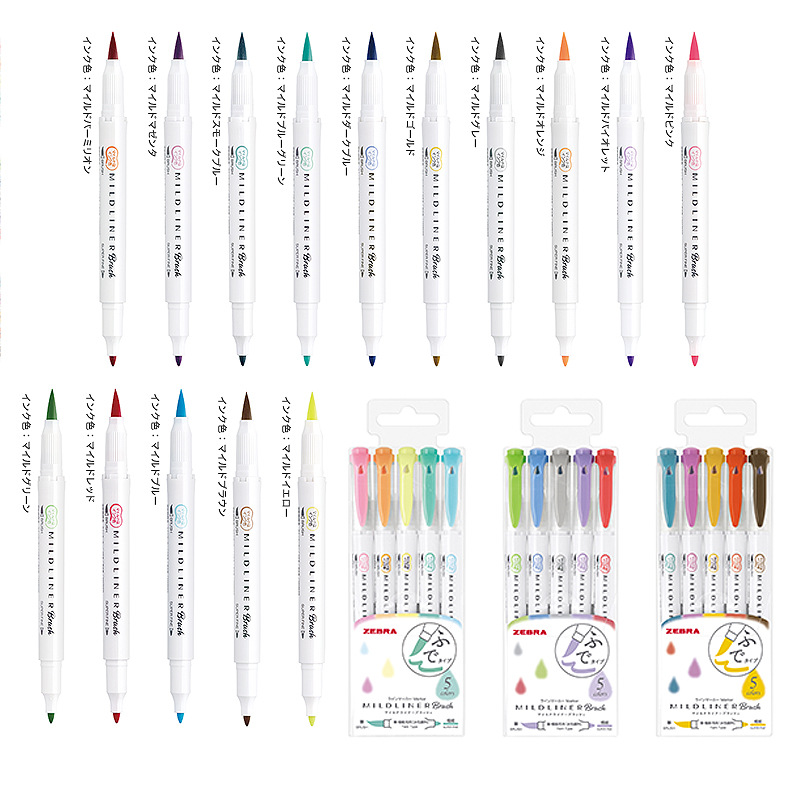 25 cores ZEBRA Mildliner Marca - Zebra Pen Mildliner avaliação e preço