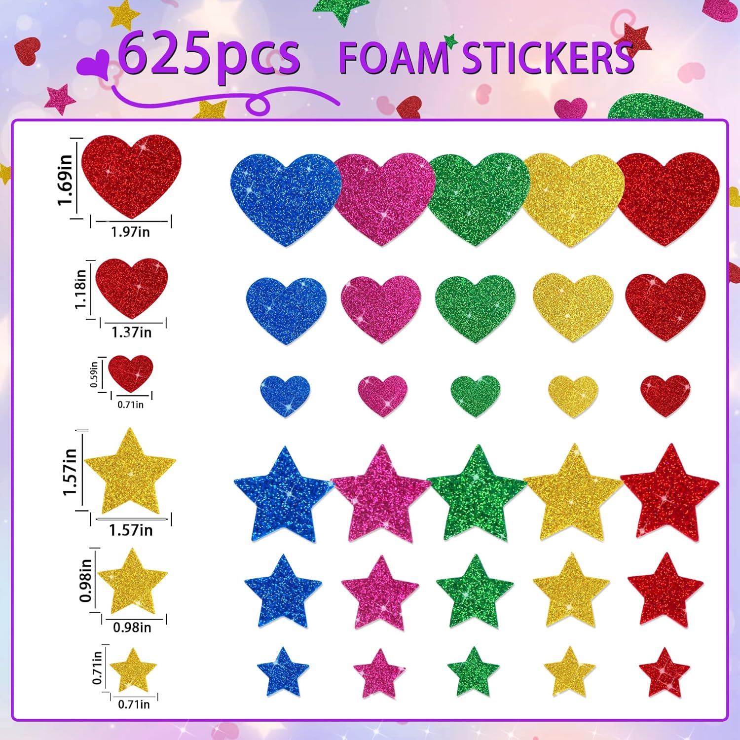 625 Adesivos de Espuma em Form - Glitter Vinyl Roll avaliação e preço
