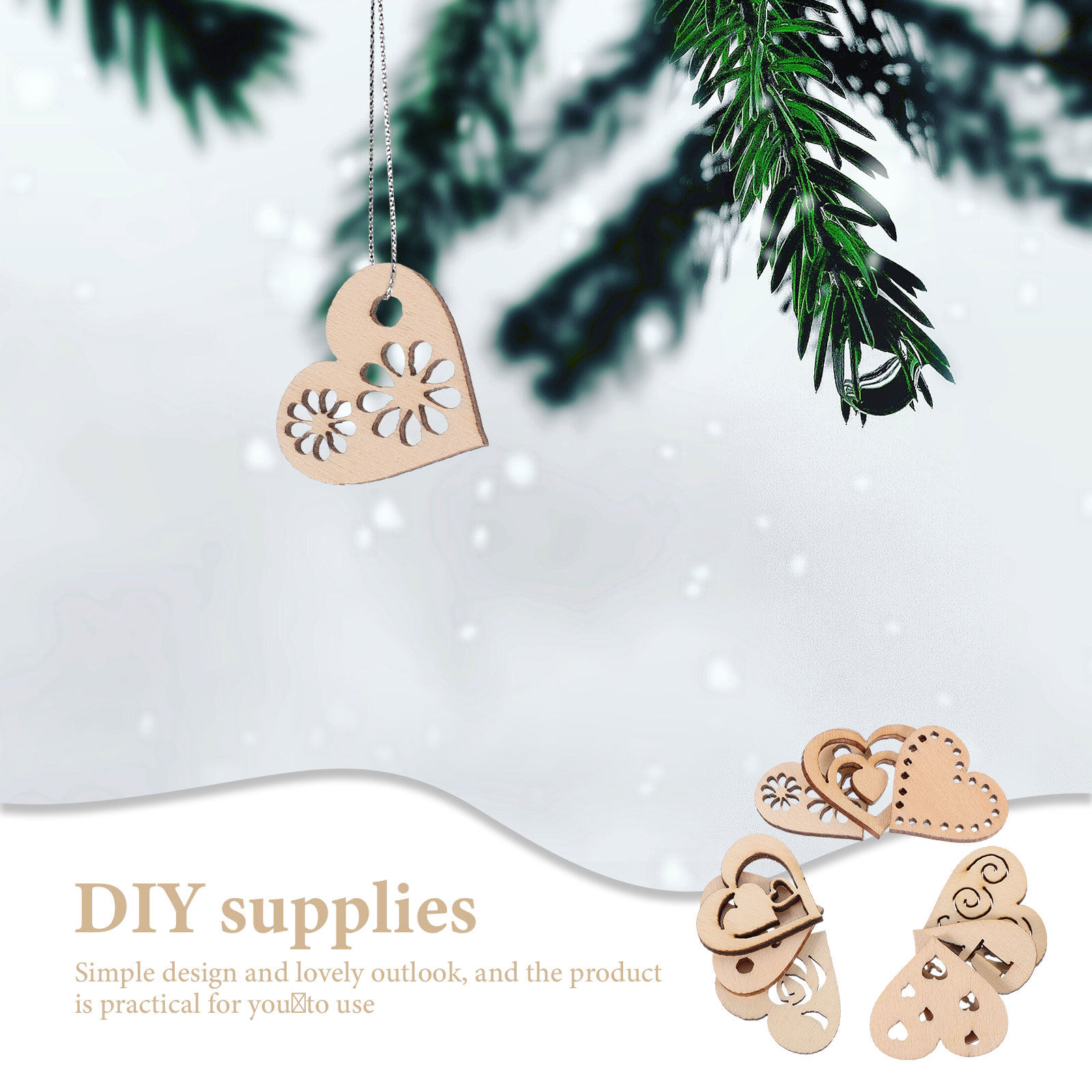 Conjunto de 1 Peça de Corações - Christmas Craft Embellishment avaliação e preço
