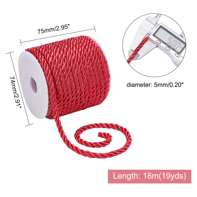 19.6 jarda corda de seda verme - Cord Trim Twisted avaliação e preço