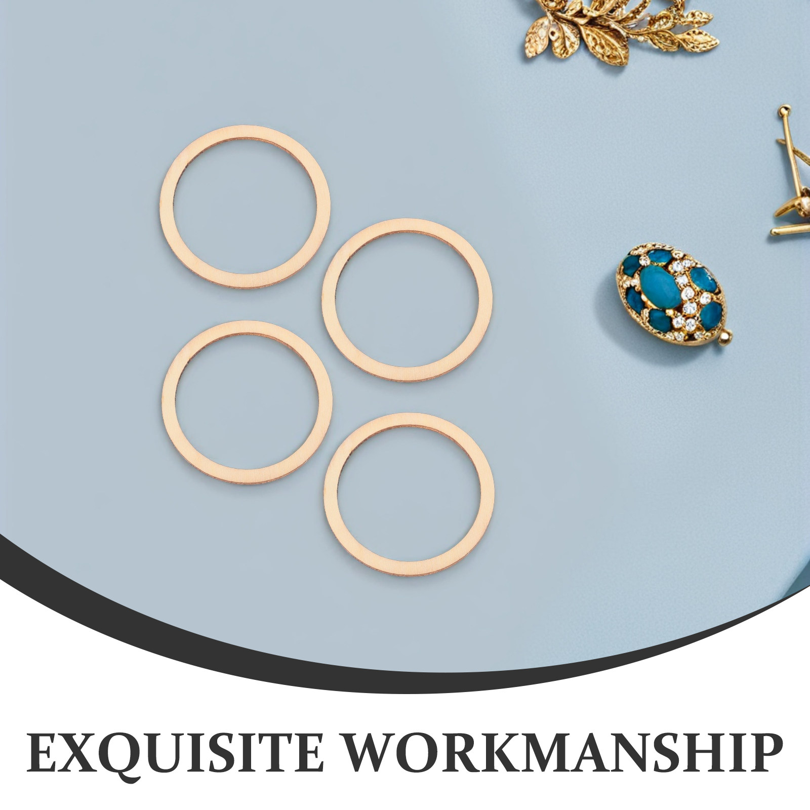 50 Peças de Enfeites de Madeir - Christmas Craft Embellishment avaliação e preço