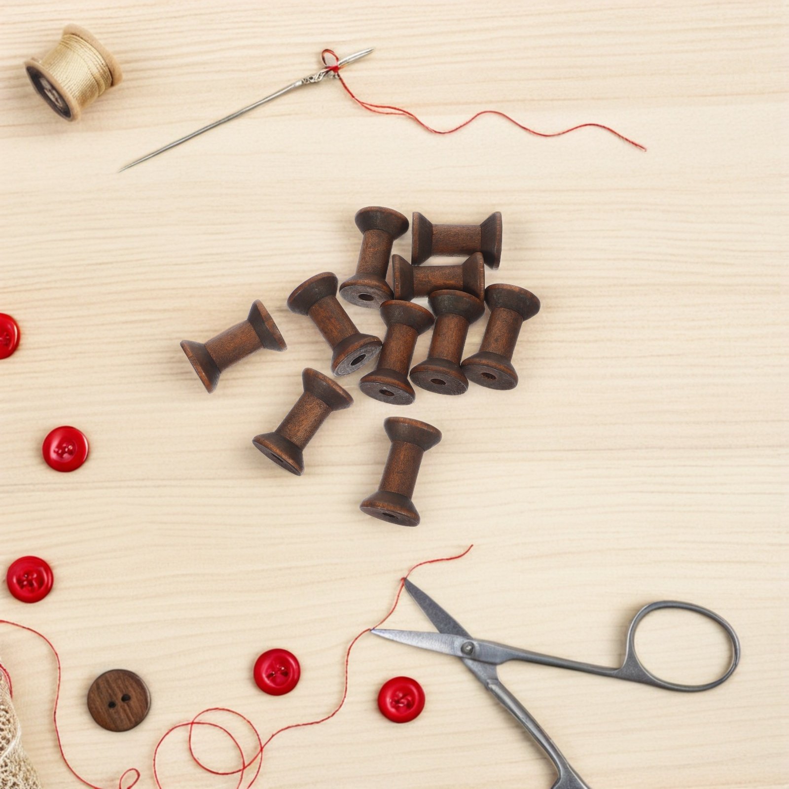 10 Peças de Bobinas de Madeira - Organza Ribbon Spool avaliação e preço