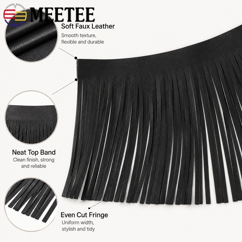 Fita de Franjas de Couro Sinté - Fringe Ribbon Sewing avaliação e preço