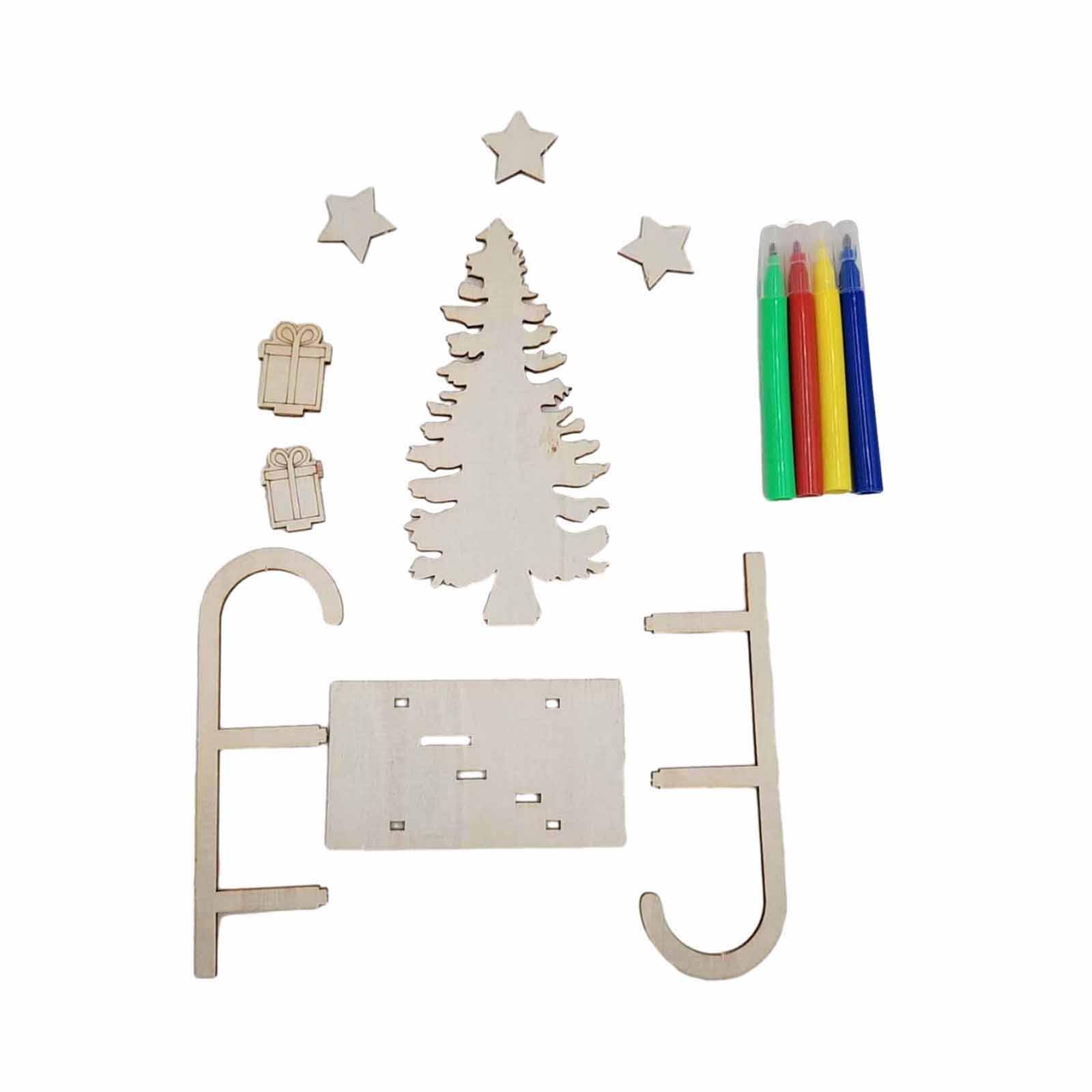 3x Artesanato em Madeira DIY:  - Christmas Craft Embellishment avaliação e preço